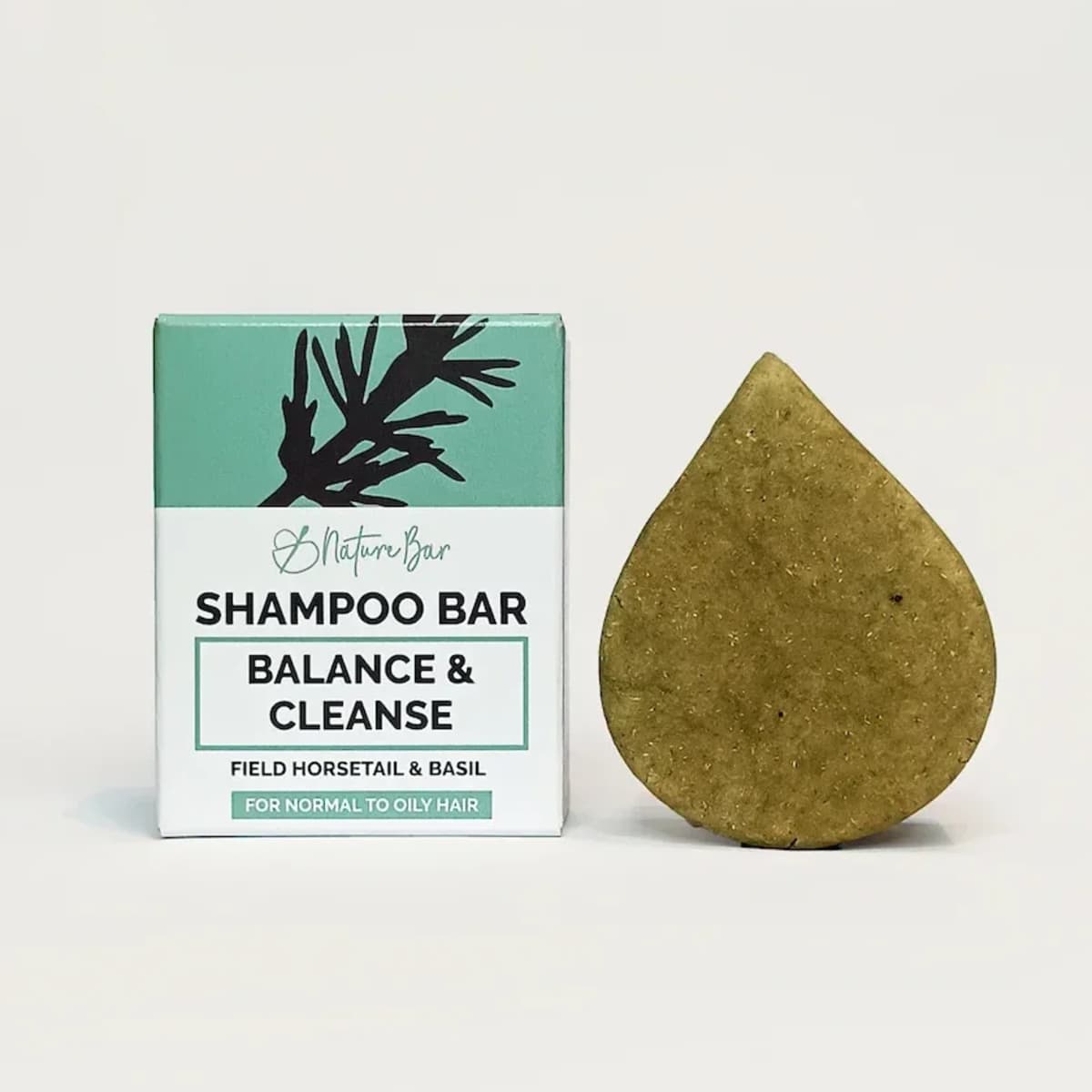 Nature Bar Shampoo Bar Balans & Diepe reiniging met Heermoes & Basilicum | Normaal tot vet haar afbeelding