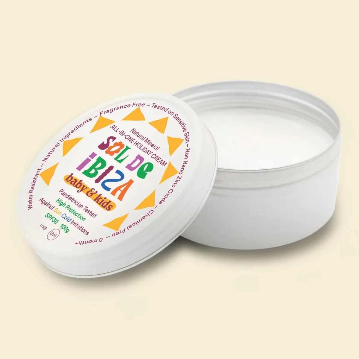 Sol de Ibiza Plasticvrije Natuurlijke Zonnecreme Baby & Kids SPF 30 Parfumvrij afbeelding