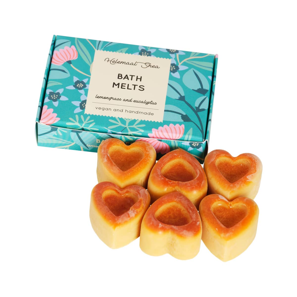 HelemaalShea Bath Melts Citroengras en Eucalyptus -Natuurlijk - Plastic vrij - Palmolie vrij - Vegan