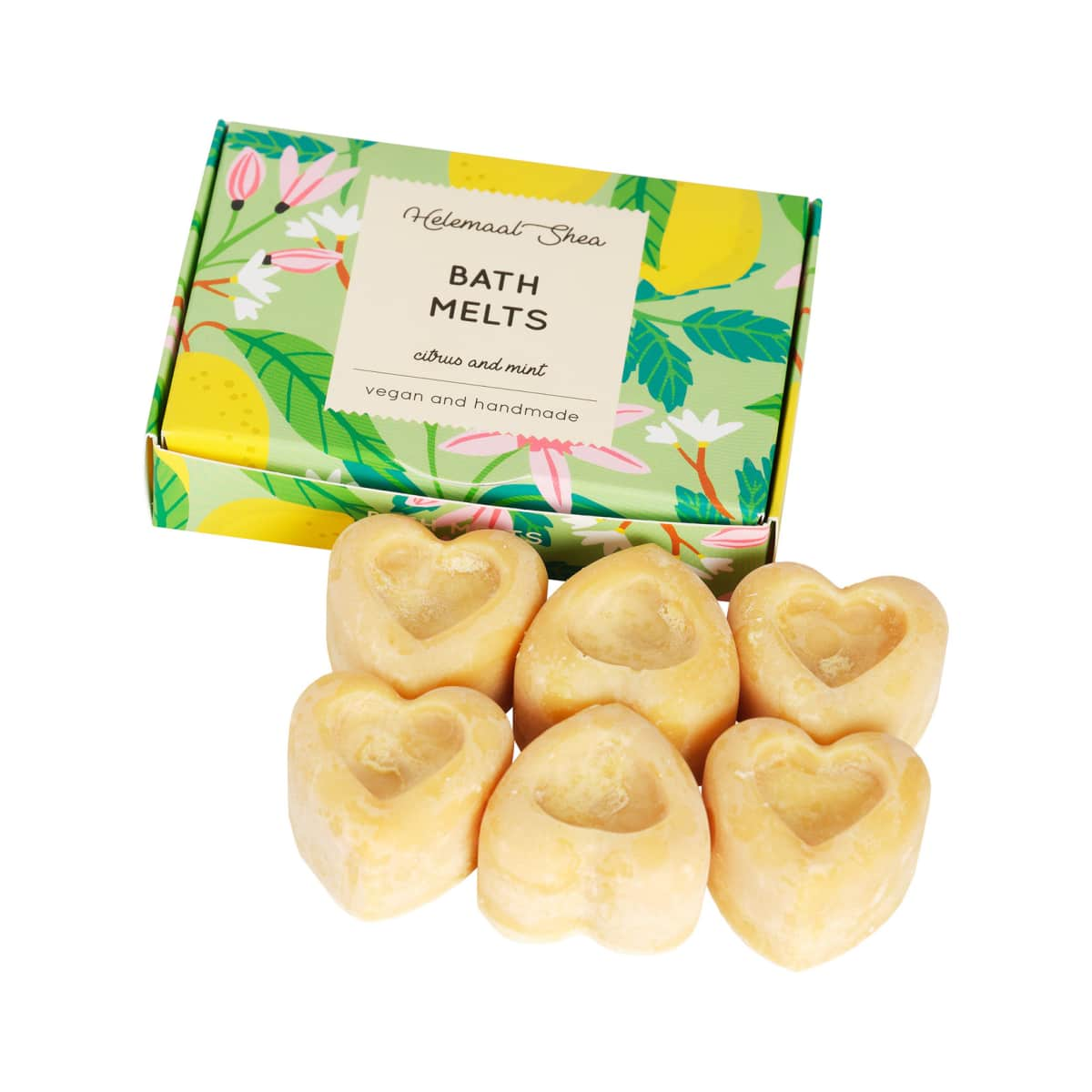 HelemaalShea Bath Melts Citrus & Mint - Natuurlijk - Plastic vrij - Palmolie vrij - Vegan