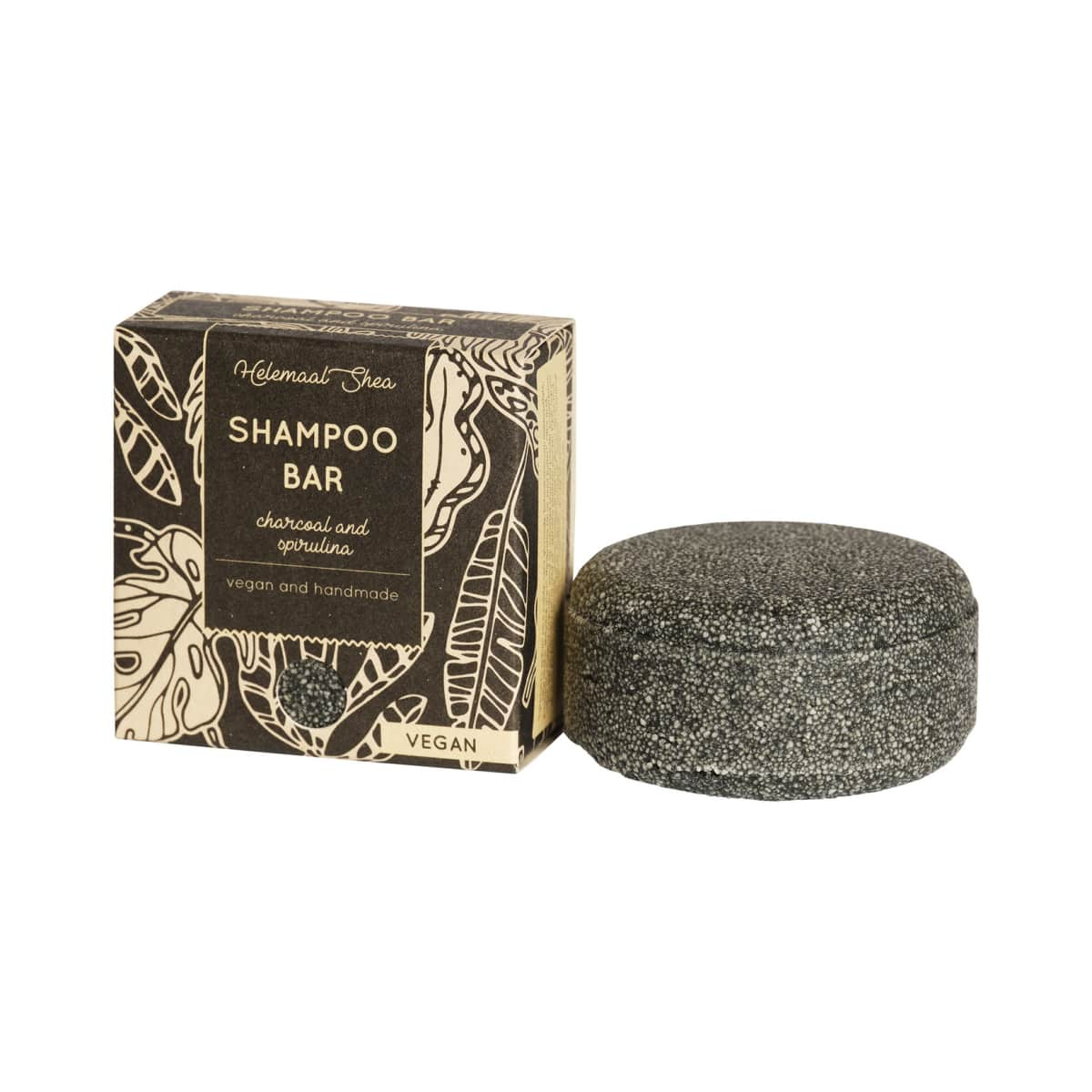 Helemaalshea-solid shampoo mannen-geur spirulina and charcoal-ook voor vrouwen-pittige geur-vaste schampoo-vegan shampoo