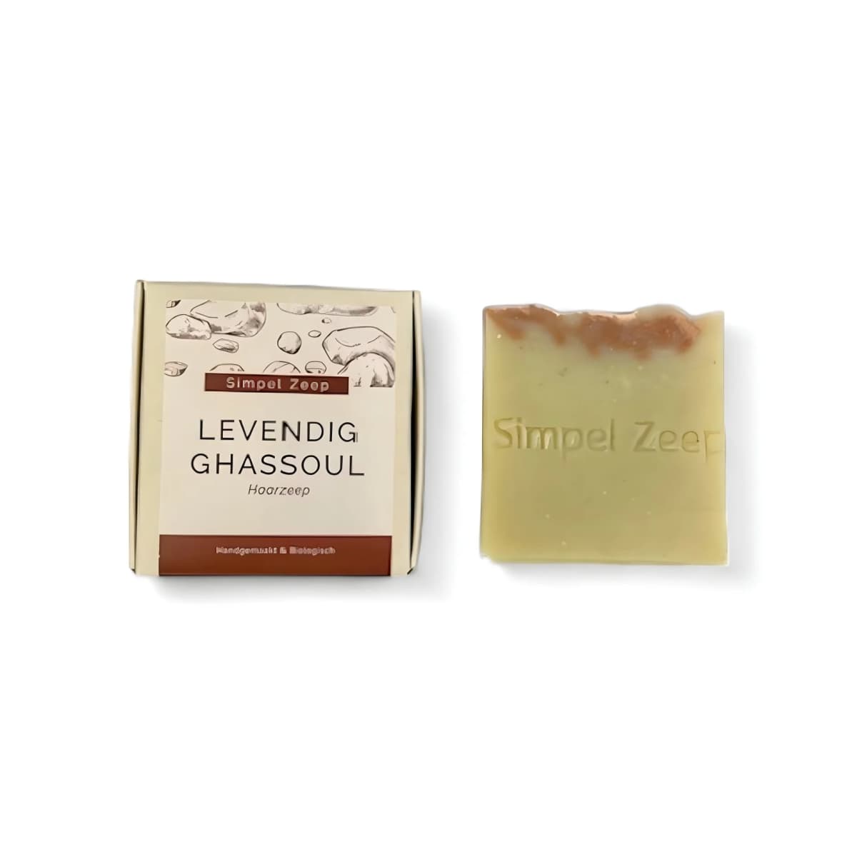 Simpel Zeep Levendig Ghassoul Haarzeep afbeelding