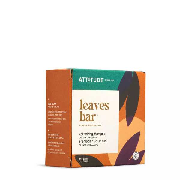 Attitude - Volumizing Shampoo Leaves Bar Orange Cardamom