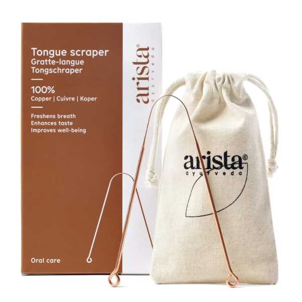 Arista Ayurveda - Koperen Tongschraper van Arista Ayurveda (Ayurvedisch Puur Koper)