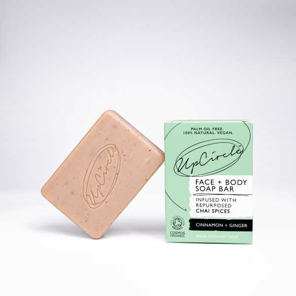 UpCircle Cinnamon & Ginger Soap Bar with Pink Clay for Sensitive Skin