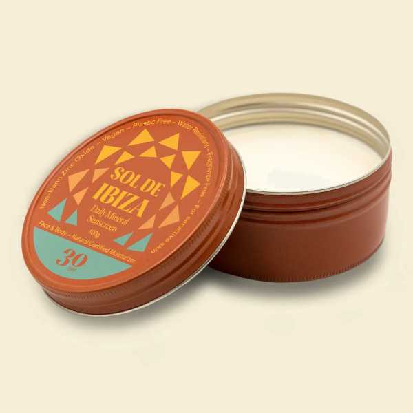 Sol de Ibiza - Plasticvrije Natuurlijke Zonnecreme SPF 30 Parfumvrij