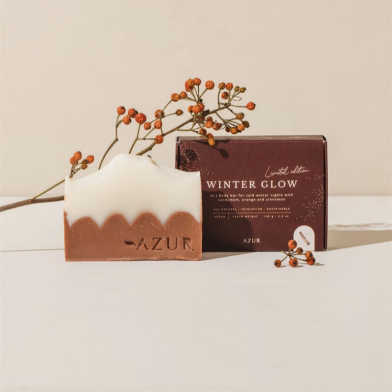 Azur Natural Bodycare - Winter Glow | Kerstzeep | Bodybar in beperkte oplage