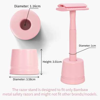 Bambaw Metalen Scheermes Houder Roze