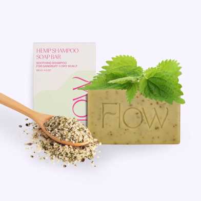 Flow Cosmetics - Shampoo bar Hennep - voor een problematische en droge hoofdhuid