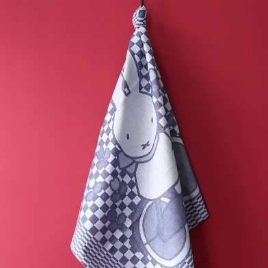Hollandsche Waaren Theedoek Dick Bruna | Nijntje op fiets
