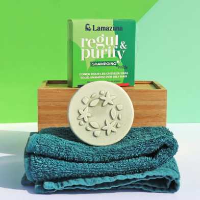 Lamazuna - Regul & Purify Shampoo Bar voor vet haar