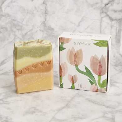 Soypa Tulp Handgemaakte Zeep | Mandarijn, neroli en lavendel