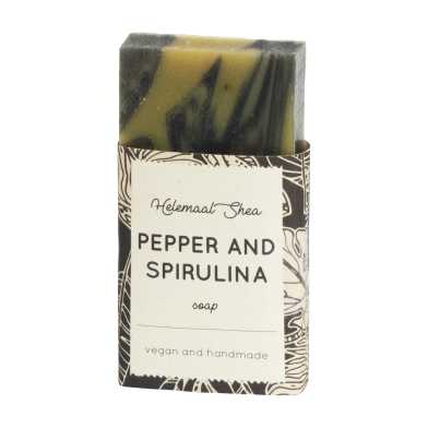 HelemaalShea - Peper & Spirulina Zeep Mini / Tester