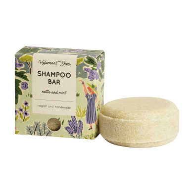 HelemaalShea - Shampoo Bar - Alle Haartypen - Brandnetel & Munt