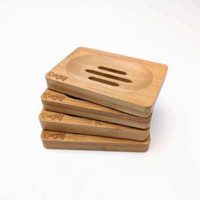 Eigen merk - Bamboe Zeepbakje - 4 stuks