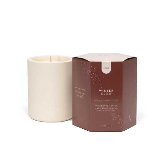 Azur Natural Bodycare - Natuurlijke Geurkaars Winter Glow van Biologische Sojawas