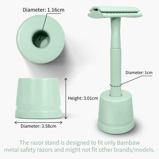 Bambaw Metalen Scheermes Houder Mint Groen