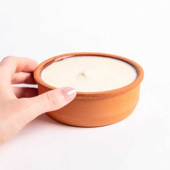 Boavista Circular Vaste afwasmiddel met navulbare terracotta keramische kom