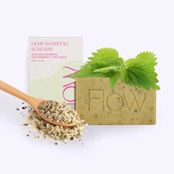 Flow Cosmetics - Shampoo bar Hennep - voor een problematische en droge hoofdhuid
