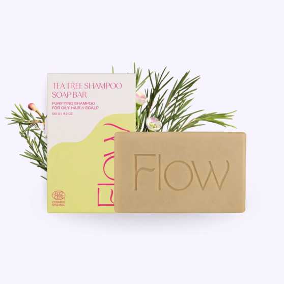 Flow Cosmetics - Tea Tree - Shampoo bar voor een vettige hoofdhuid