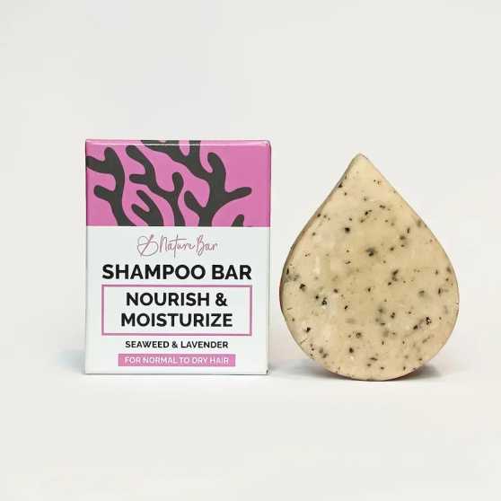 Nature Bar - Shampoo Bar Voedt & Herstel met Zeewier & Lavendel | Normaal tot droog haar