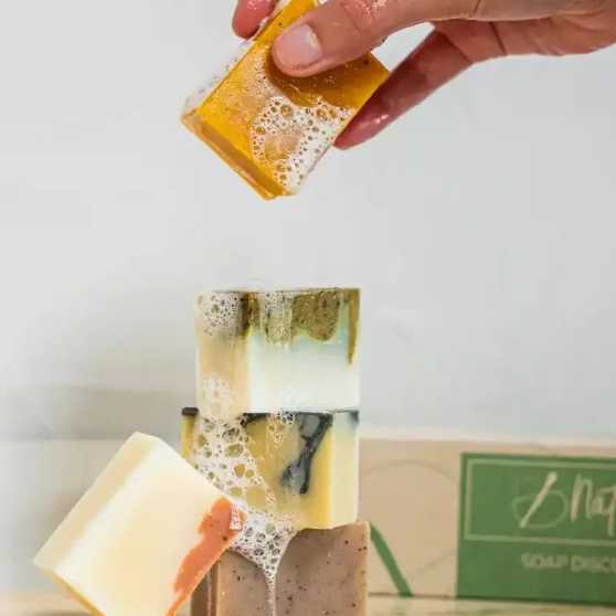 Nature Bar Zeep proefpakket / Cadeauset met 5 Mini Zeep & Shampoo Bars