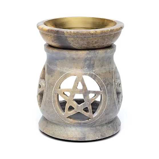 Eigen merk - Olieverdamper Pentagram Zeepsteen