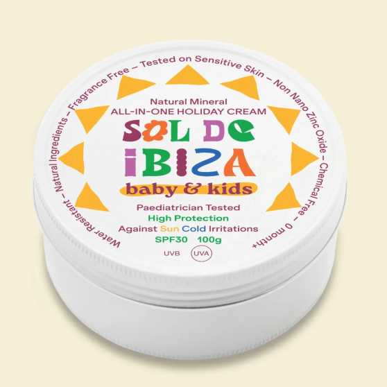 Sol de Ibiza Plasticvrije Natuurlijke Zonnecreme Baby & Kids SPF 30 Parfumvrij