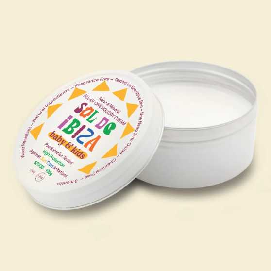 Sol de Ibiza - Plasticvrije Natuurlijke Zonnecreme Baby & Kids SPF 30 Parfumvrij
