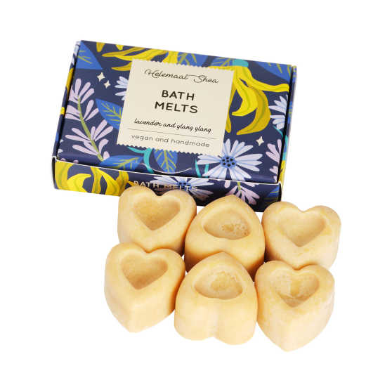 HelemaalShea - Bath melts | Lavendel & Ylang Ylang | 6 bad melts in een doosje
