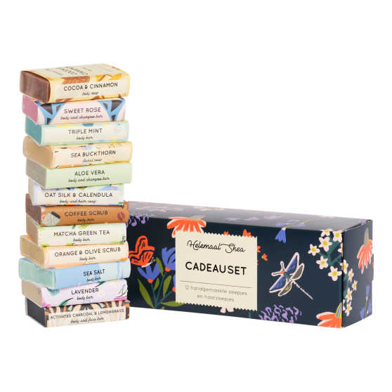 HelemaalShea - Cadeauset met 12 Mini Zeepjes