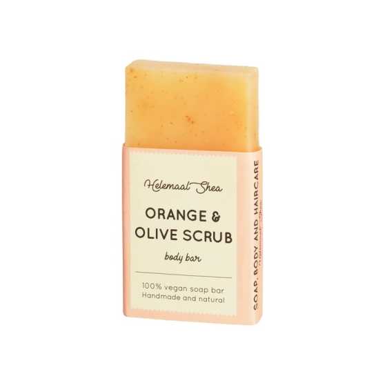 HelemaalShea - Orange & Olive Scrub Zeep - Mini / Tester