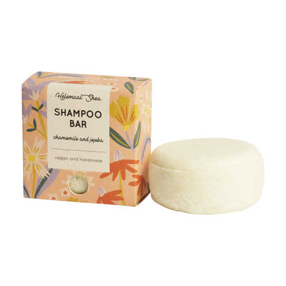 HelemaalShea - Shampoo bar - Alle Haartypen - Kamille & Jojoba - Parfumvrij