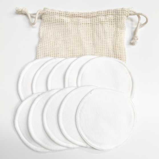 Eigen merk - Wasbare Make Up Reinigingspads (10 stuks) + Waszakje