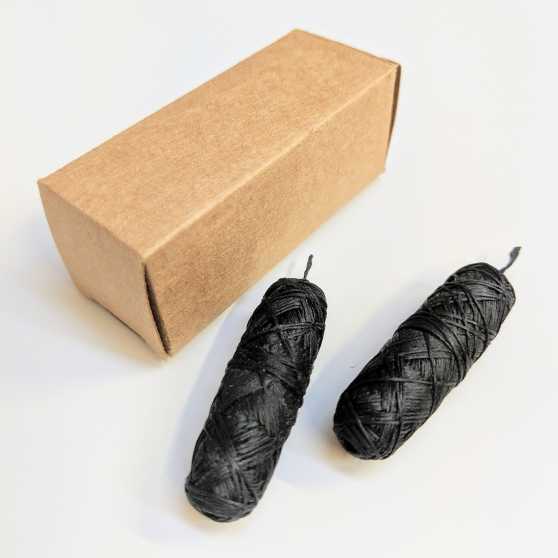 Eigen merk - Bamboe Flosdraad Charcoal navulling (2 x 30m)
