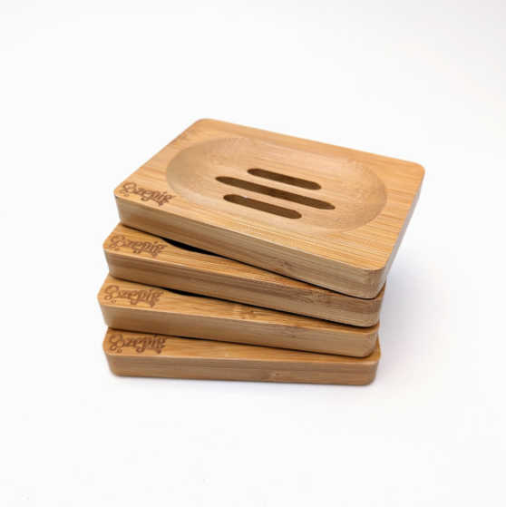 Eigen merk - Bamboe Zeepbakje - 4 stuks