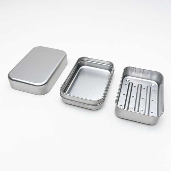 Eigen merk - Aluminium Zeepdoos met uitneembaar Zeepbakje