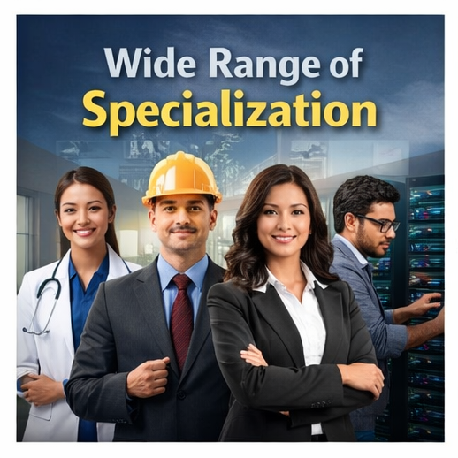 wide range of specialization