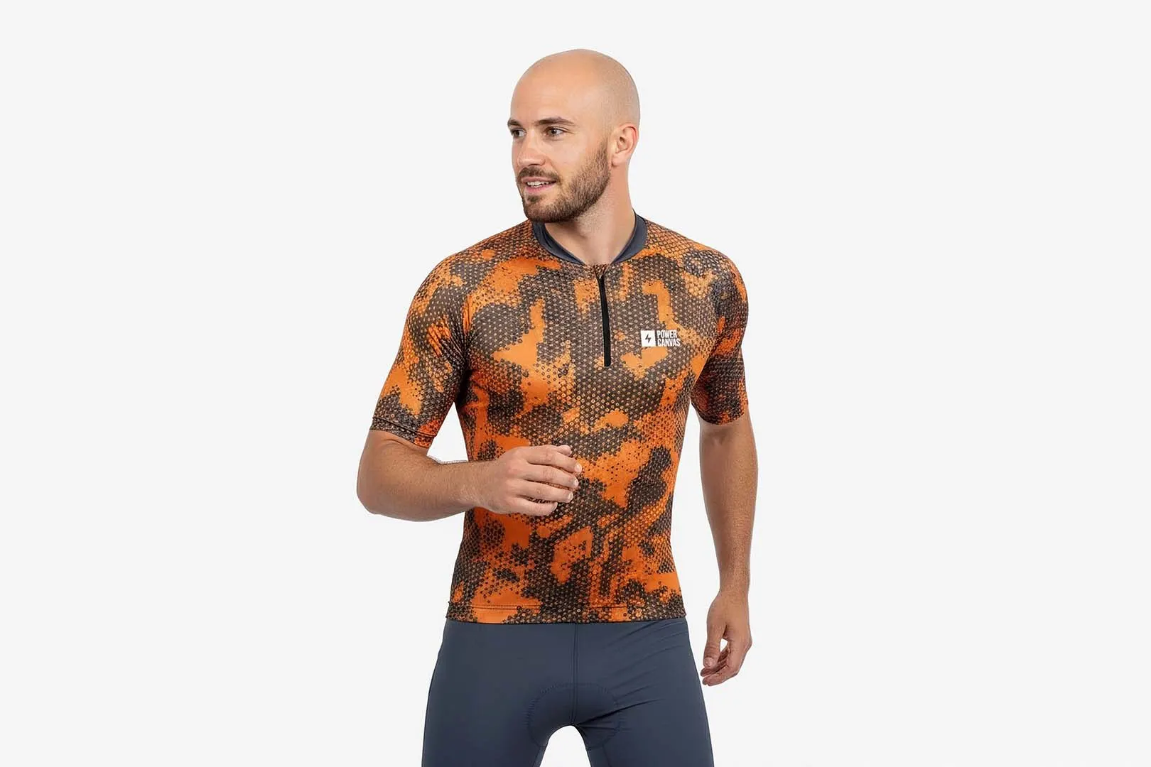 Cycling jersey with short zipper