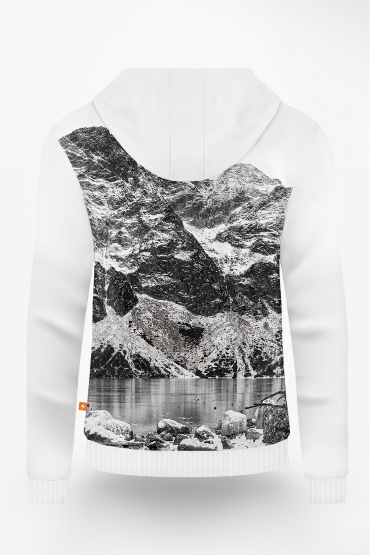 Bluza z kapturem nierozpinana Męska Morskie Oko Czarno-Białe - miniaturka 2