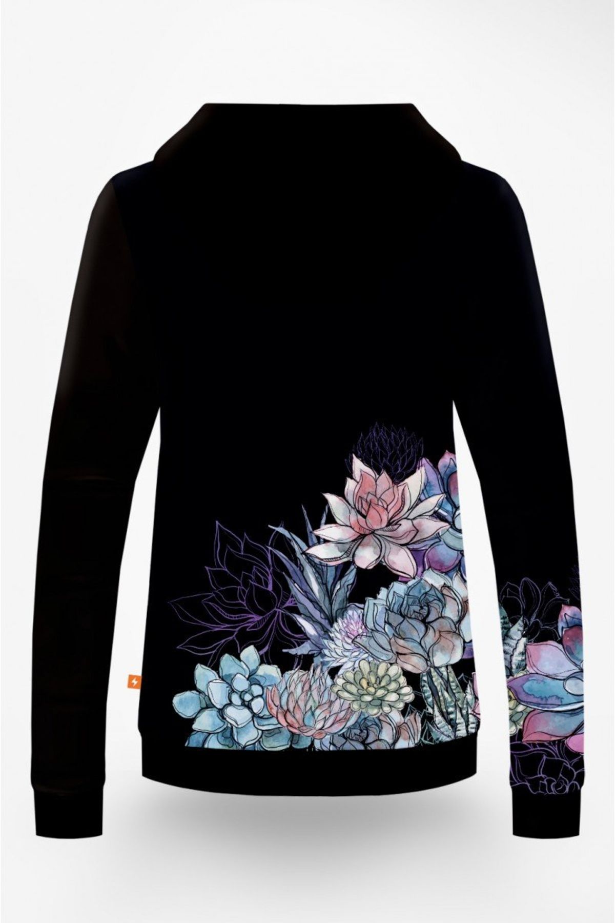 Bluza z kapturem nierozpinana Damska Floral Sketch - miniaturka 2