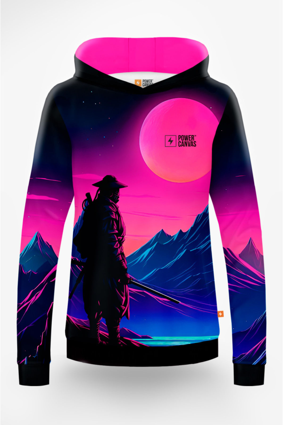 Bluza z kapturem nierozpinana Damska Retro Samurai - miniaturka 1