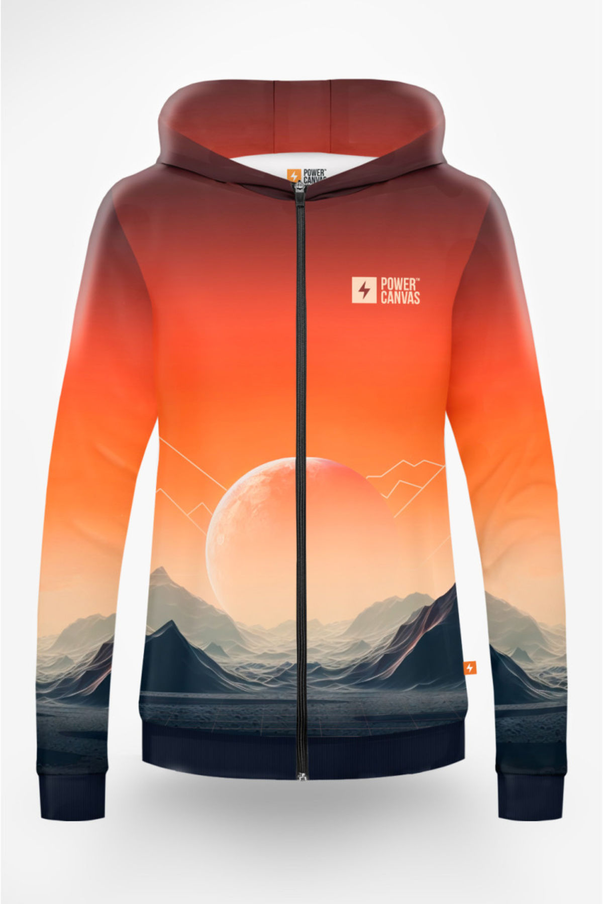 Bluza z kapturem rozpinana Damska Cyber Moon - miniaturka 1