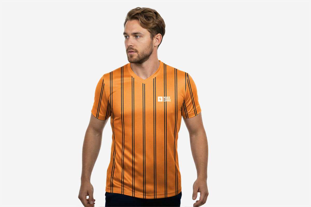 Basic V-neck football shirt - miniaturka 1