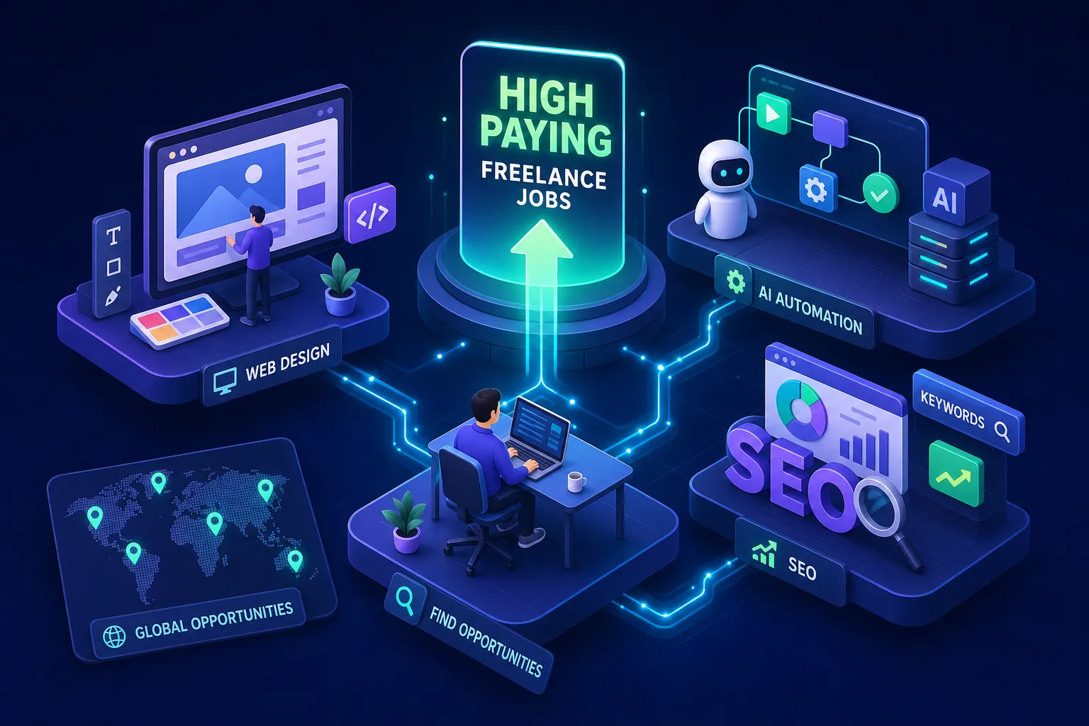 Where to Find High-Paying Freelance Jobs in Web Design, AI Automation, and SEO