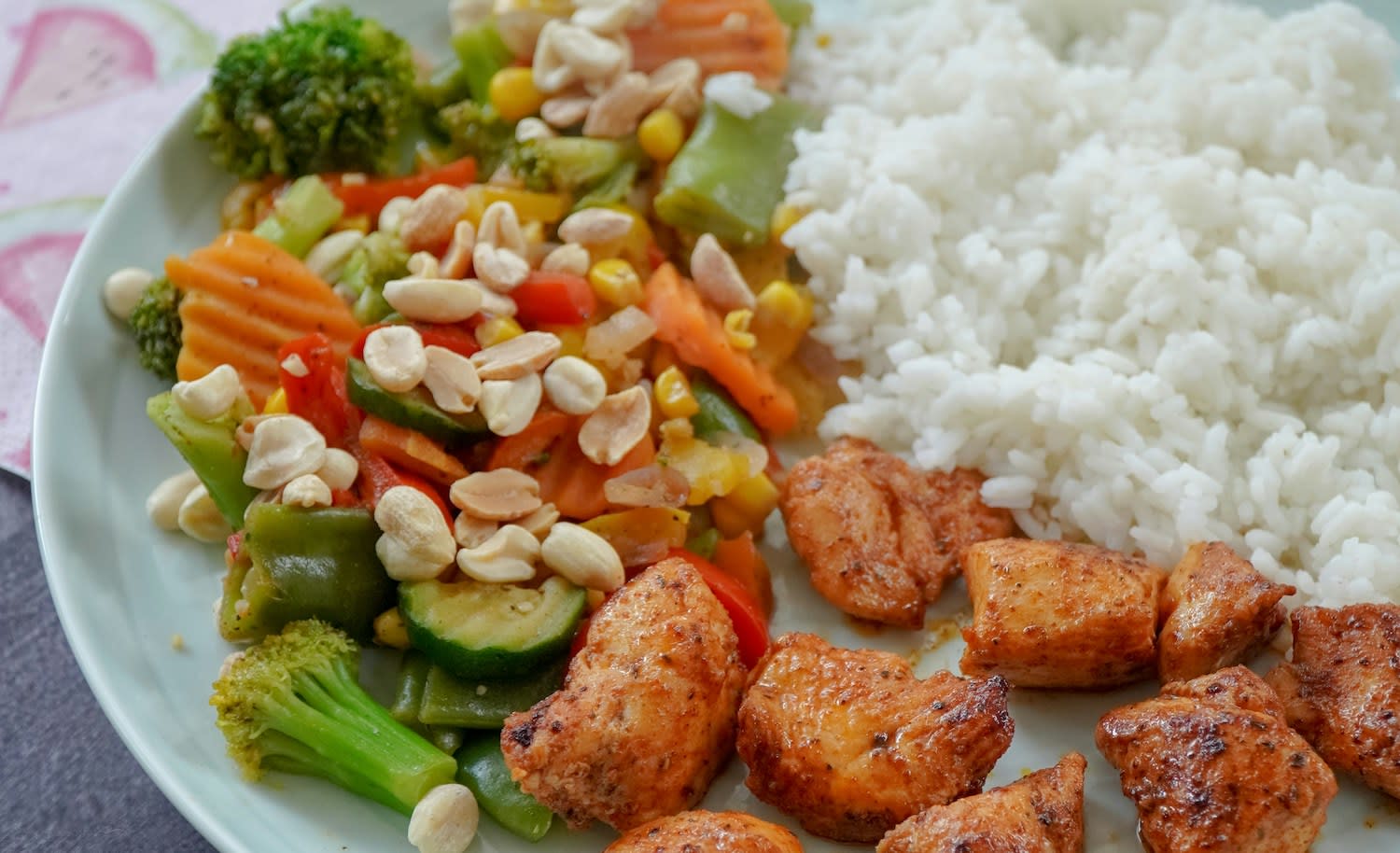 Chicken, Rice and Vegetables to Help Running Recovery