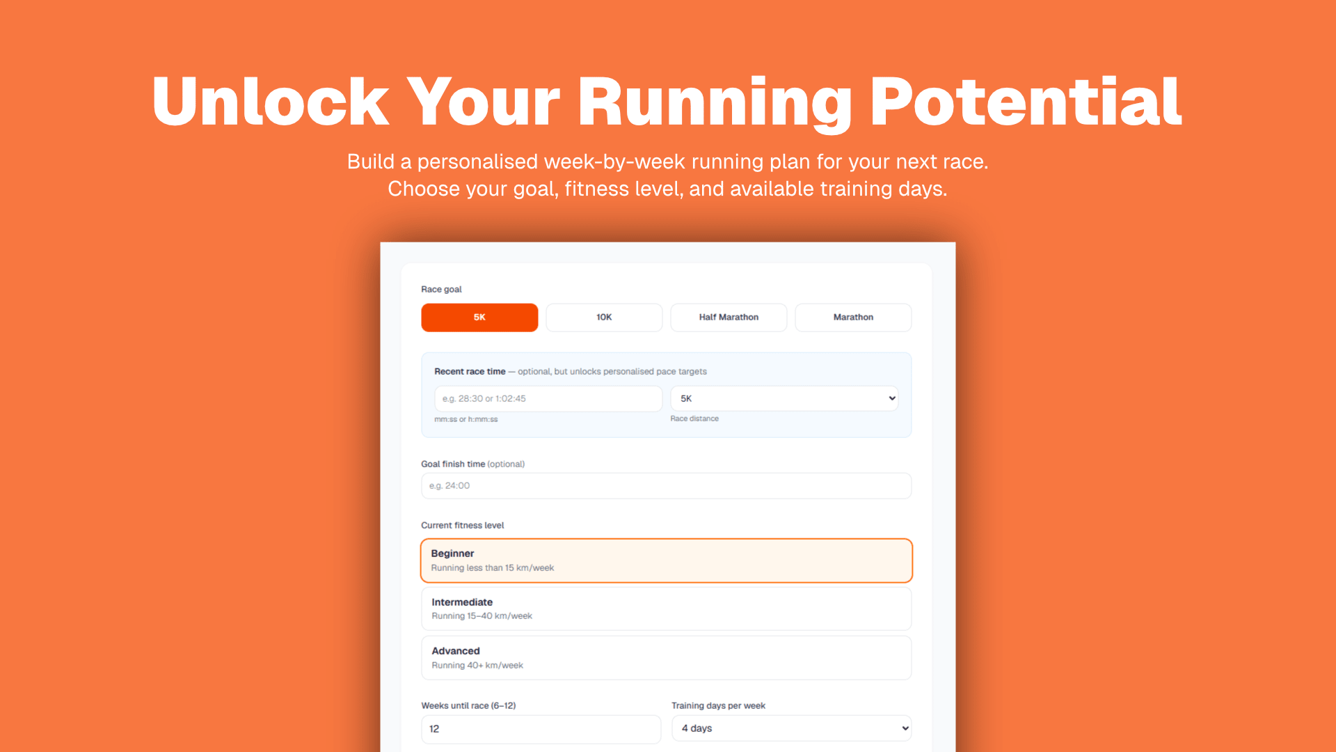 Running Plan Generator Featured Image