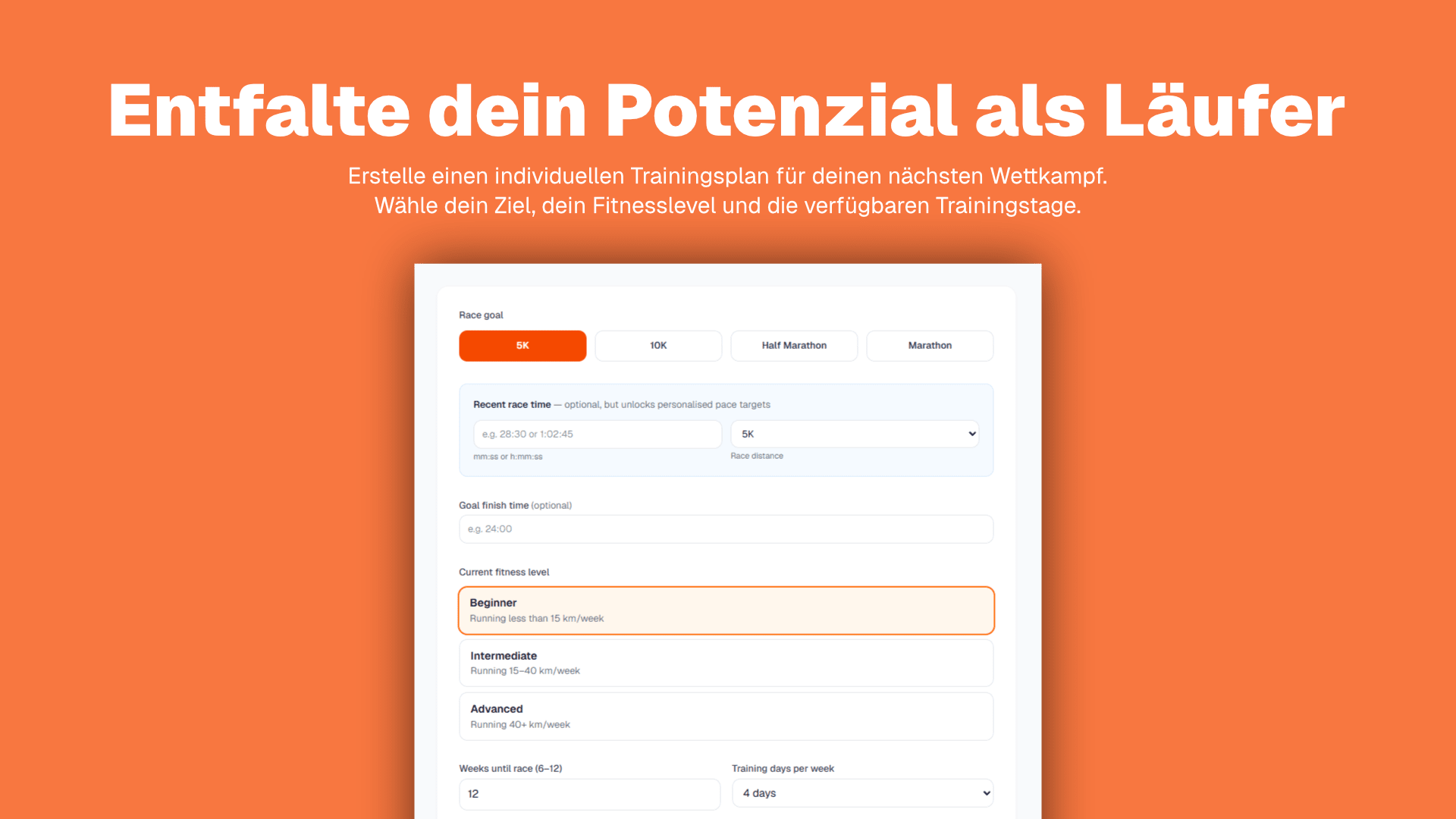 Laufplan erstellen, der zu deinem Leben passt