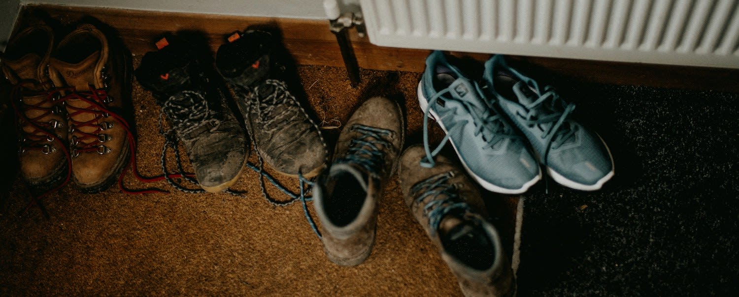 A Collection of Muddy Running Trainers