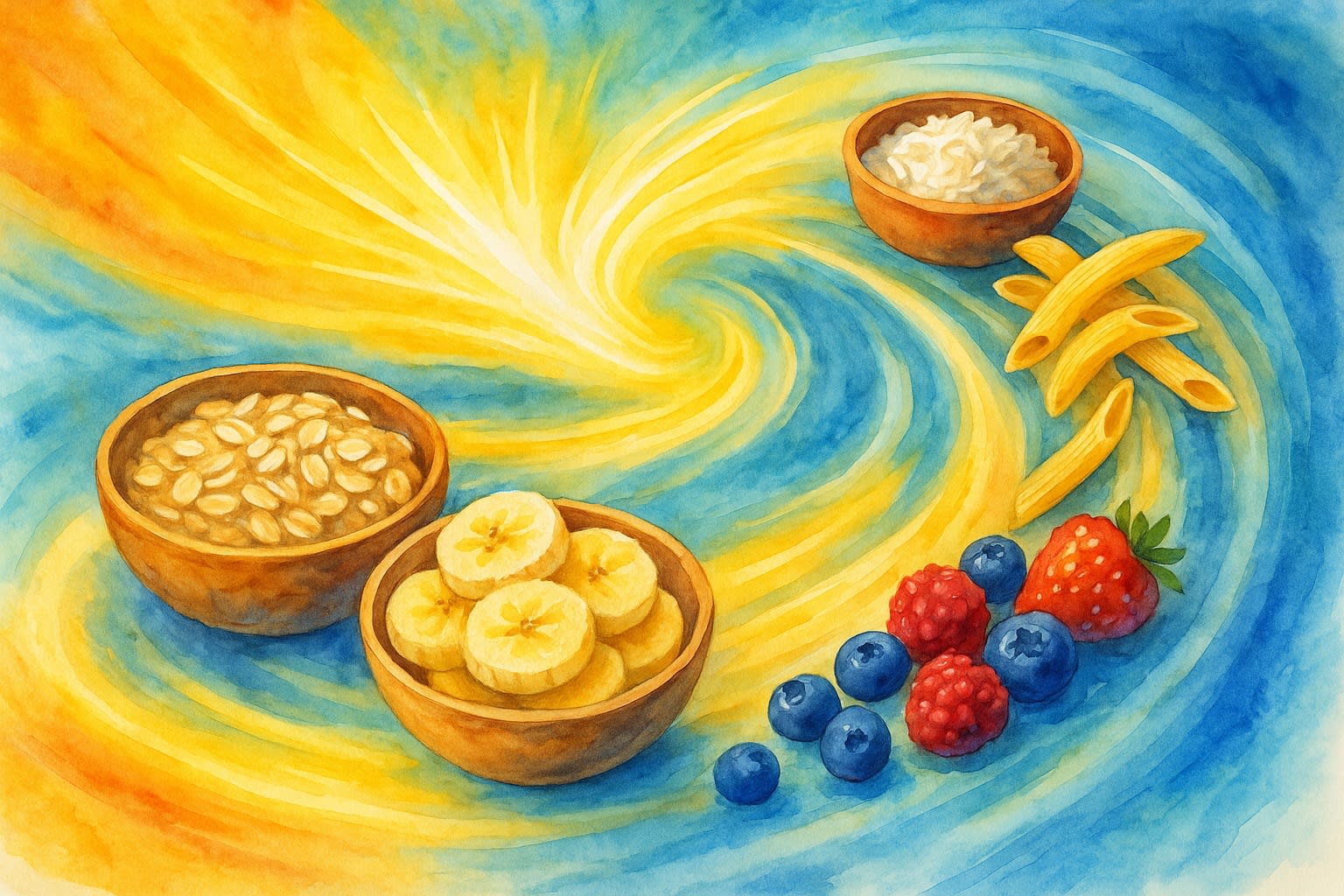 Energy from carbs for running